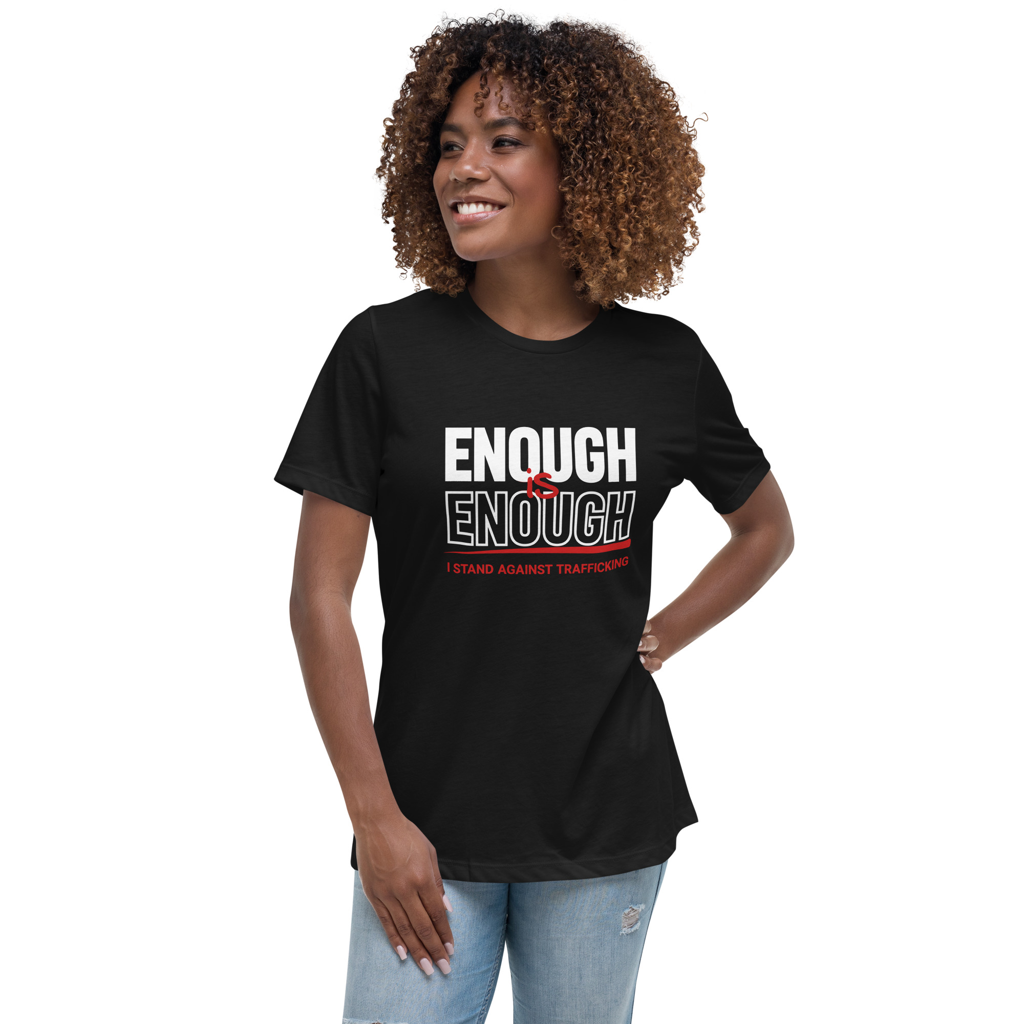 Women’s Relaxed T-Shirt – I Stand Against Trafficking - Image 14