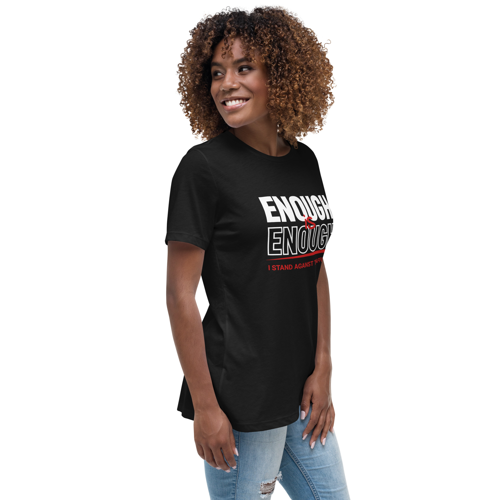 Women’s Relaxed T-Shirt – I Stand Against Trafficking - Image 23