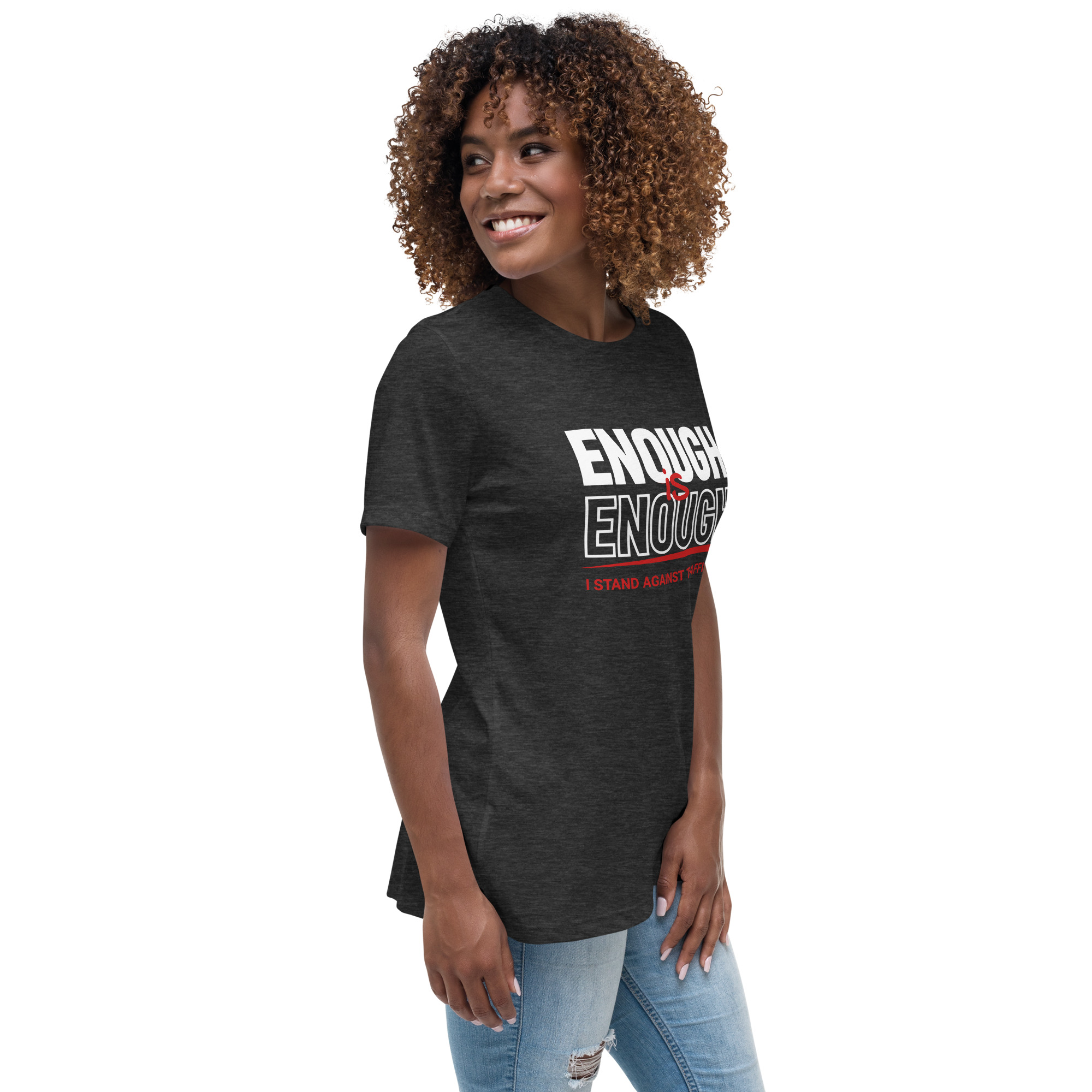 Women’s Relaxed T-Shirt – I Stand Against Trafficking - Image 24