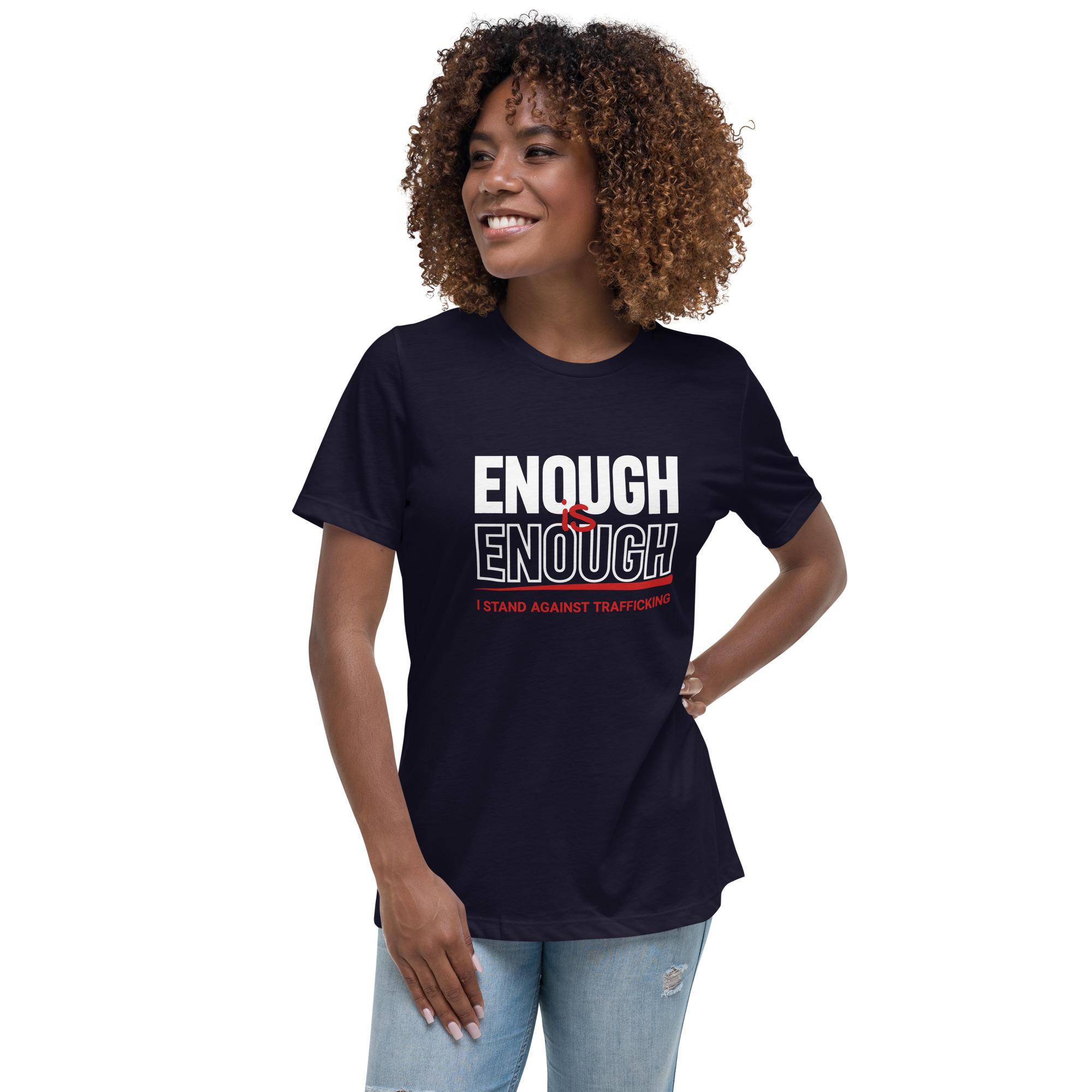 Women’s Relaxed T-Shirt – I Stand Against Trafficking - Image 13